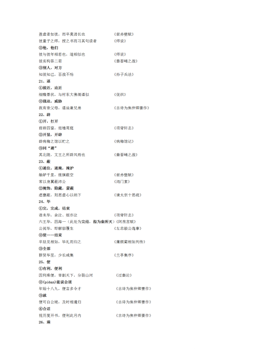 文言文常考实词以及18个虚词有哪些(文言文常考实词以及18个虚词是什么)