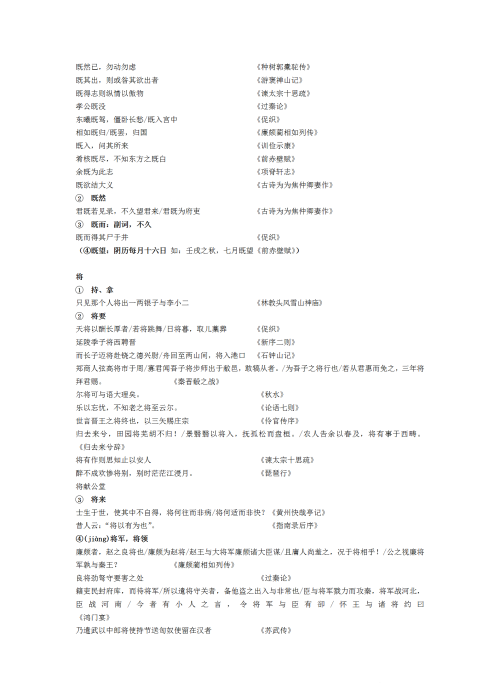 文言文常考实词以及18个虚词有哪些(文言文常考实词以及18个虚词是什么)