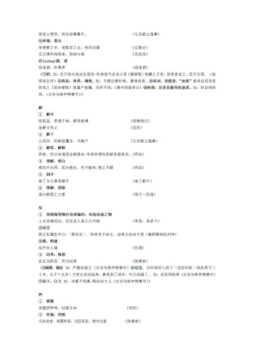 文言文常考实词以及18个虚词有哪些(文言文常考实词以及18个虚词是什么)