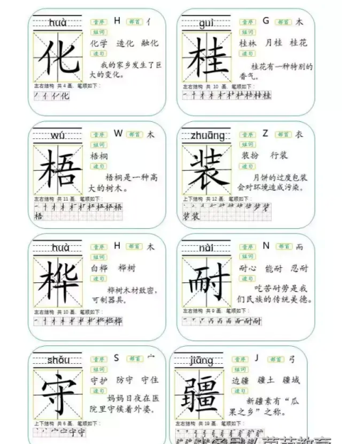 二年级树的课后生字(小学语文二年级上册识字2树)