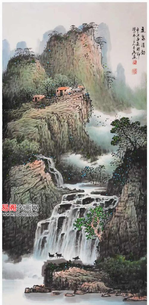 2021年张月岗山水画(画家张月岗山水美篇)