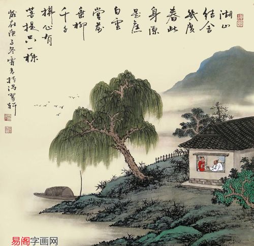 霖青与其山水画(霖青山水画多少钱一平尺)