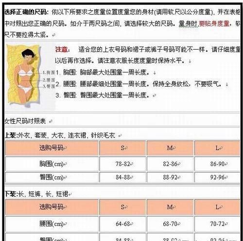 衣服的尺寸怎么换算的(衣服的尺寸怎么换算公式)