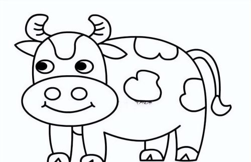 牛的简笔画怎么画(牛的简笔画卡通可爱)