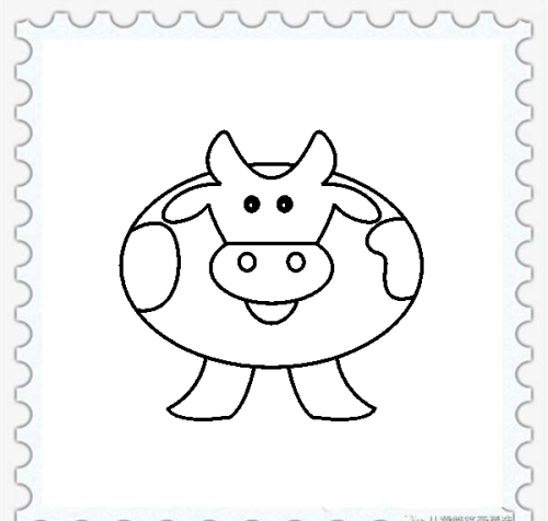 儿童简笔画奶牛的画法(简笔画奶牛 可爱)