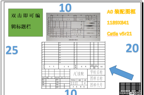 catia图框和标题栏(catia工程图边框)