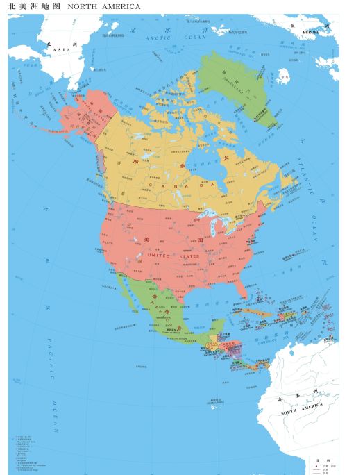 北美洲和南美洲旁边是什么大洋(北美洲与各大洲的分界线)