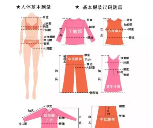 服装对应尺码对照表怎么看(服装尺寸对照码)