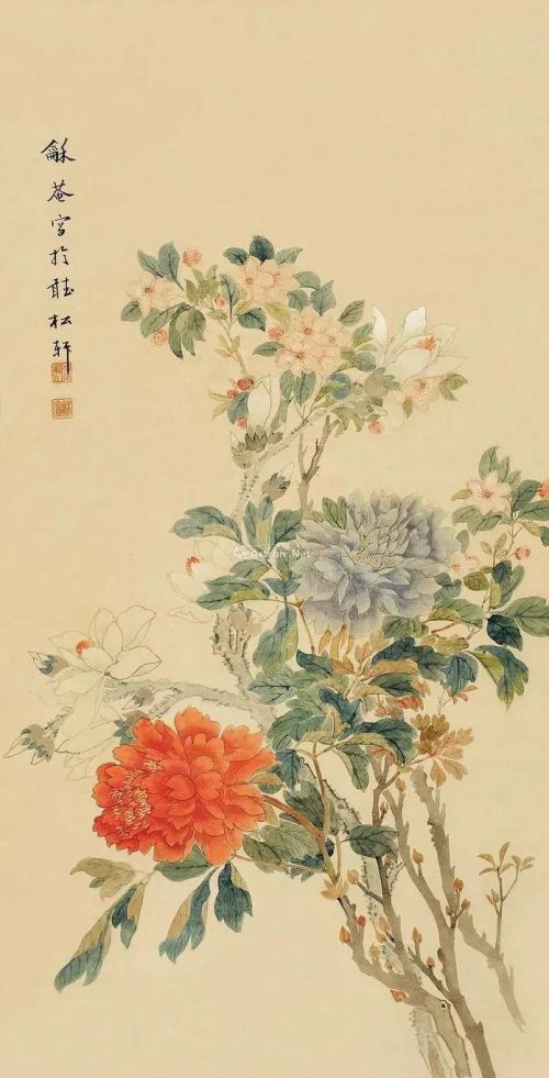 名家花鸟画《争艳图》欣赏图片(名家花鸟画《争艳图》欣赏作品)