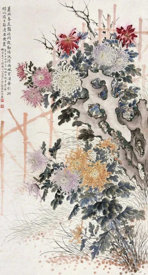 名家花鸟画《争艳图》欣赏图片(名家花鸟画《争艳图》欣赏作品)