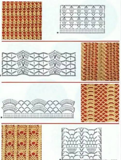 68种钩针渔网编织花样,夏装肯定用得到什么(钩针编织美丽的渔网花样)