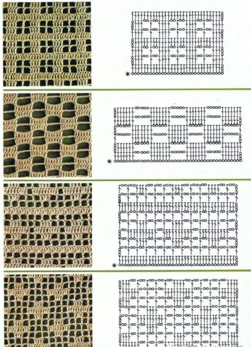 68种钩针渔网编织花样,夏装肯定用得到什么(钩针编织美丽的渔网花样)