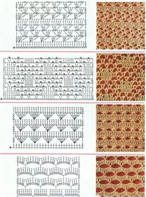 68种钩针渔网编织花样,夏装肯定用得到什么(钩针编织美丽的渔网花样)