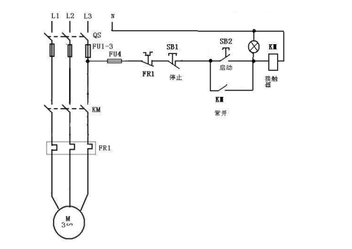 电机自锁启动电路图(电动机自锁启动控制电路的工作原理)