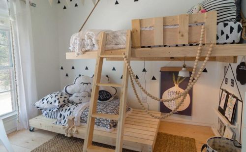 儿童房设计：双层床儿童房不仅好看还增加了空间使用率