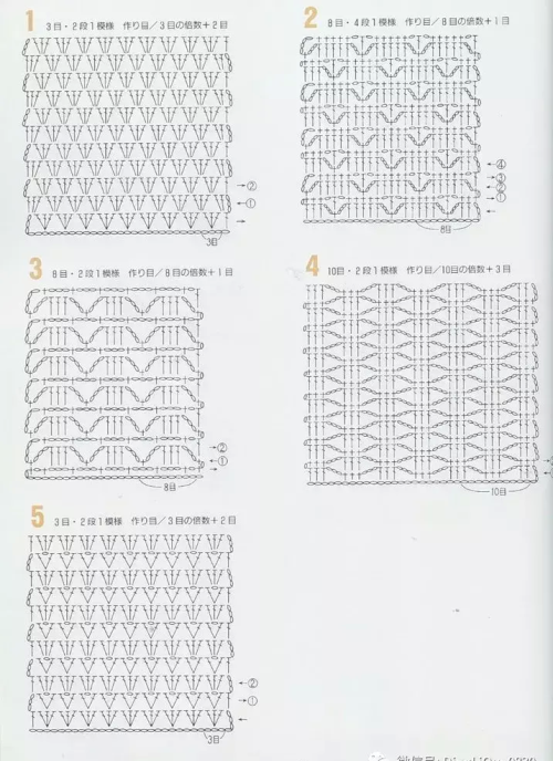 钩针编织花样图解大全,很详细哦(图解:24款钩针花样!超全(建议收藏))