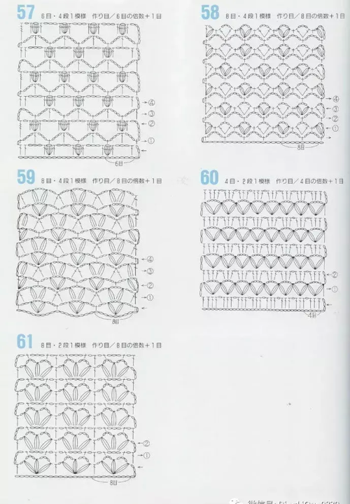 钩针编织花样图解大全,很详细哦(图解:24款钩针花样!超全(建议收藏))