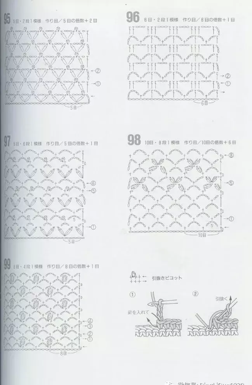 钩针编织花样图解大全,很详细哦(图解:24款钩针花样!超全(建议收藏))