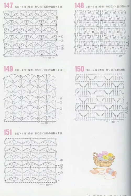 钩针编织花样图解大全,很详细哦(图解:24款钩针花样!超全(建议收藏))