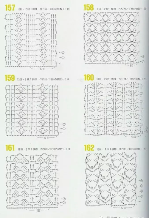 钩针编织花样图解大全,很详细哦(图解:24款钩针花样!超全(建议收藏))