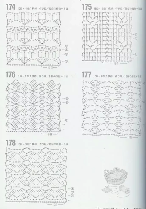 钩针编织花样图解大全,很详细哦(图解:24款钩针花样!超全(建议收藏))