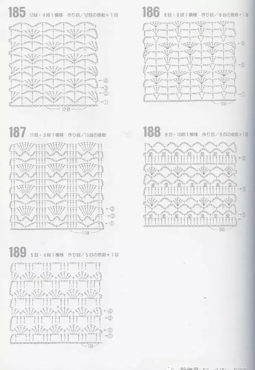 钩针编织花样图解大全,很详细哦(图解:24款钩针花样!超全(建议收藏))
