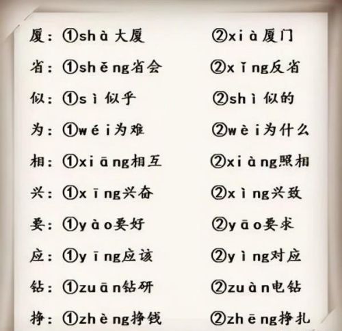 很多人不知道的多音字(多音字大全100个)