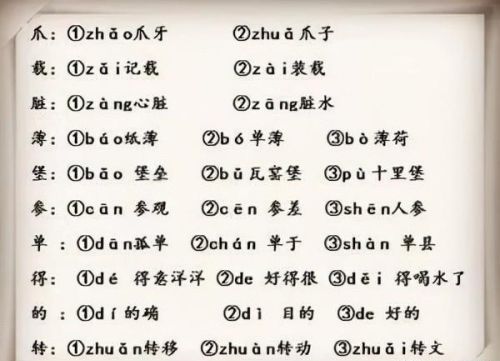 很多人不知道的多音字(多音字大全100个)