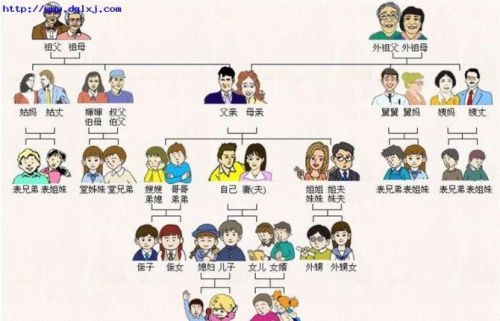 中国人亲戚关系图表各种称呼汇总(中国人亲戚关系图表高清)