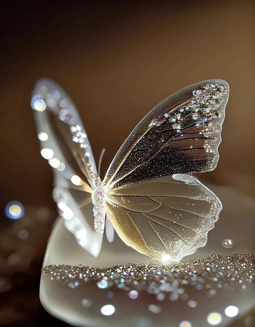 晶莹剔透的蝴蝶图片(晶莹剔透的蝴蝶像什么)