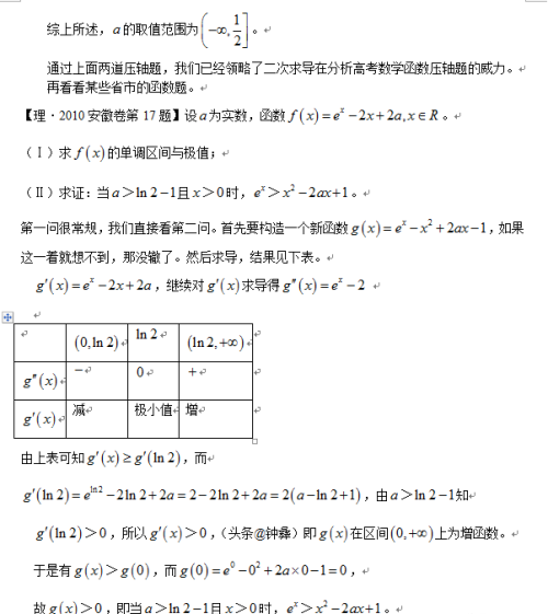 二次求导经典例题高数(高考二次求导真题)