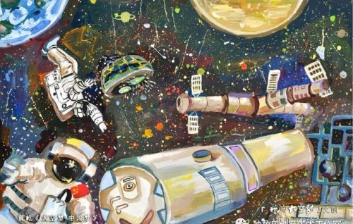 未来科技宇宙画最简单(未来科技宇宙科幻画)