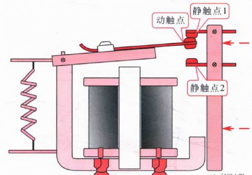 继电器在电路中触点的控制关系图解