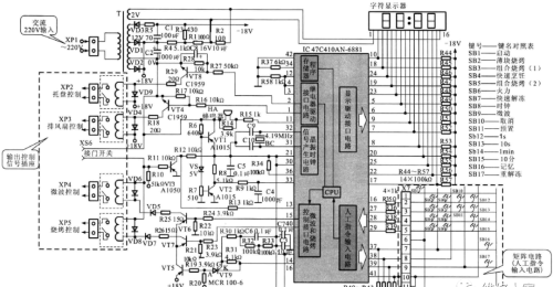 微波炉电脑控制装置组成及结构