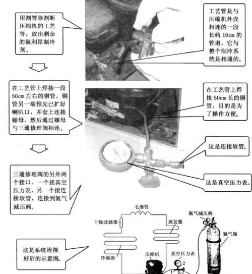 电冰箱制冷系统维修检漏知识