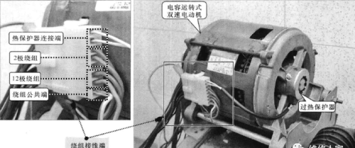 滚筒洗衣机双速电动机的检修及更换方法