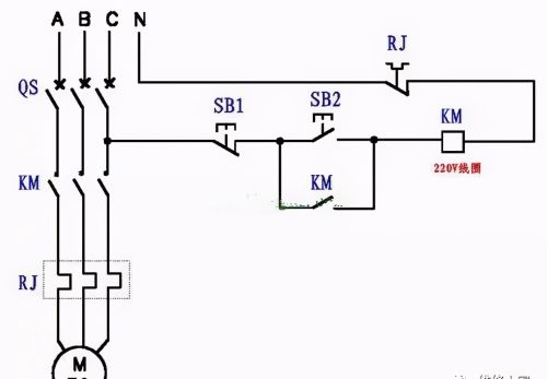 220V线圈的接触器改成380V线圈方法