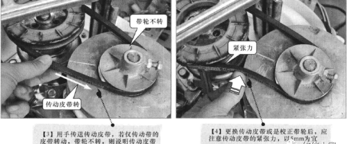 波轮洗衣机带轮和传动带的检修调整方法