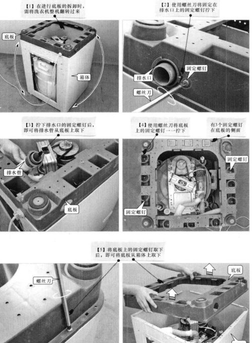 波轮式洗衣机的拆卸方法