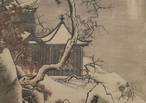 古代雪景山水画(古代雪景简笔画)