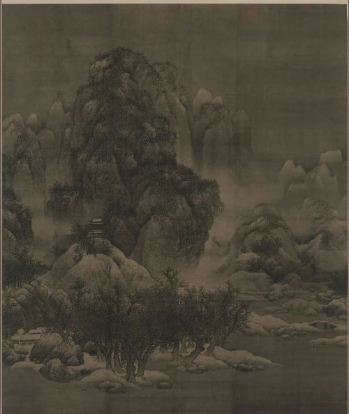 古代雪景山水画(古代雪景简笔画)