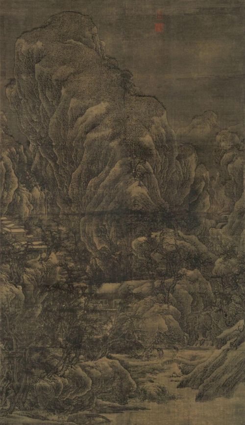 古代雪景山水画(古代雪景简笔画)