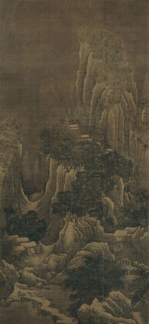 古代雪景山水画(古代雪景简笔画)