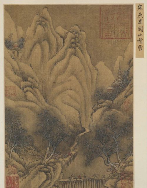 古代雪景山水画(古代雪景简笔画)