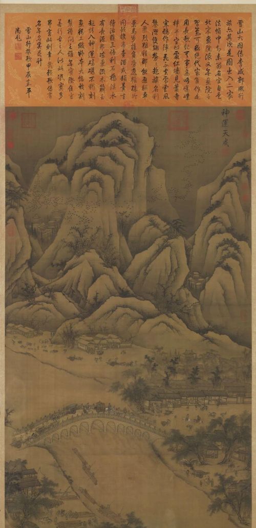 古代雪景山水画(古代雪景简笔画)