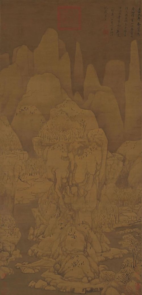 古代雪景山水画(古代雪景简笔画)