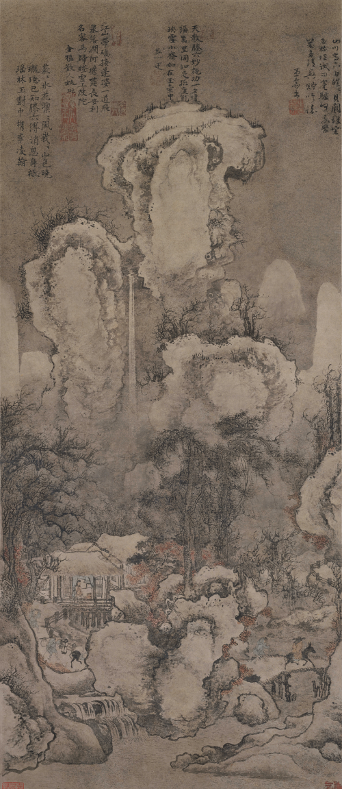 古代雪景山水画(古代雪景简笔画)