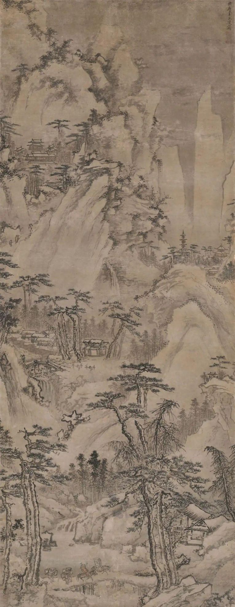 古代雪景山水画(古代雪景简笔画)