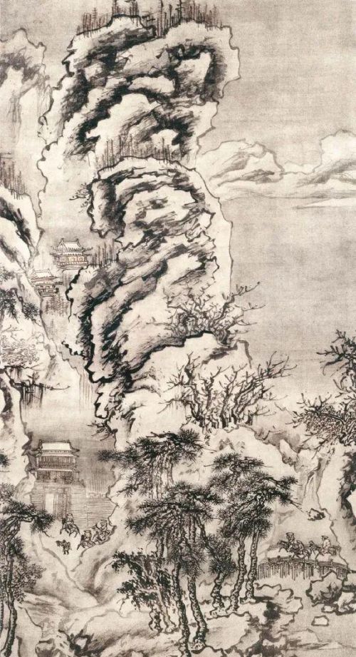 古代雪景山水画(古代雪景简笔画)