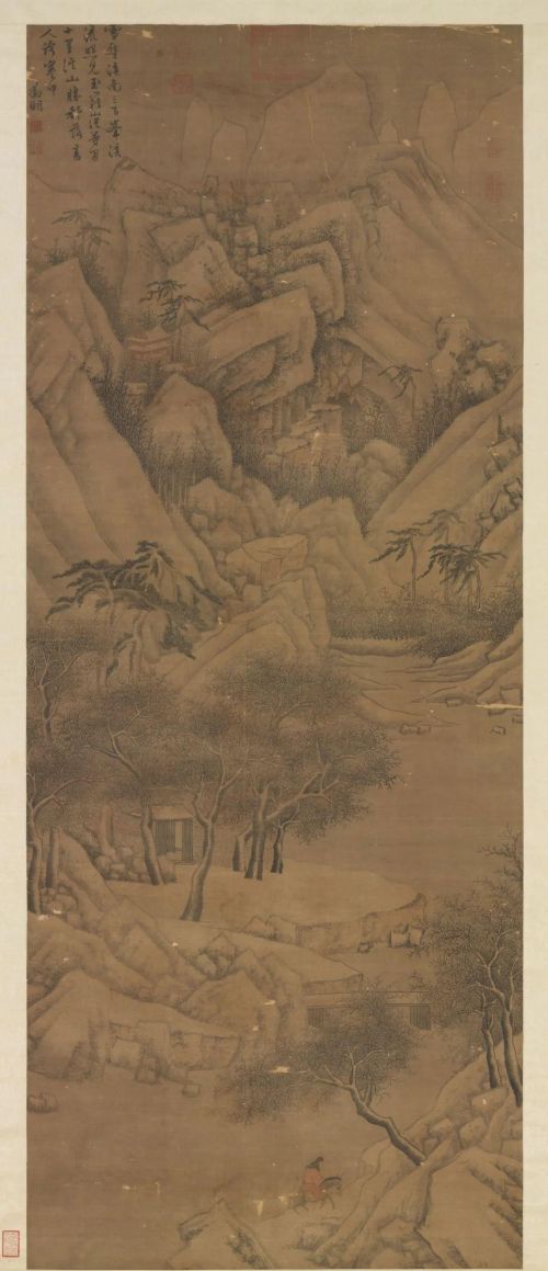 古代雪景山水画(古代雪景简笔画)